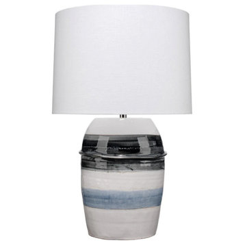 Benoite Grey/Black/White Striped Table Lamp