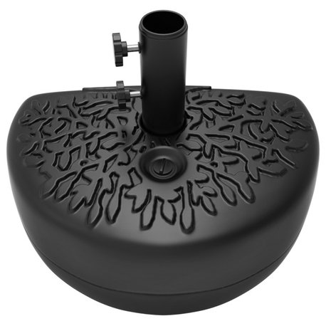 Pure Garden Half Moon 34 lb Weighted Semicircle Umbrella Base