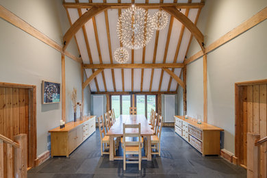 Inspiration for a rural dining room in Hampshire.