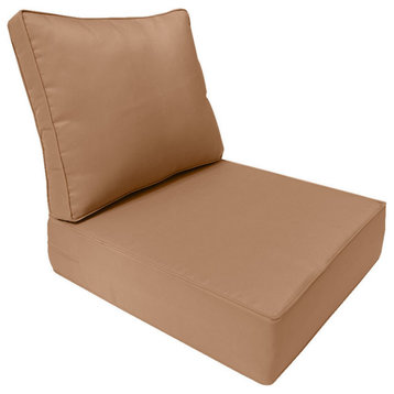 |COVER ONLY| Outdoor Piped Trim Small Deep Seat Backrest Pillow Slipcover AD104