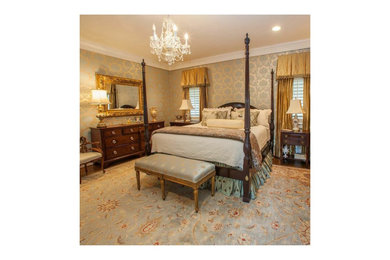 Inspiration for a traditional bedroom in Raleigh.