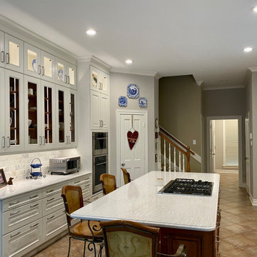Bay Oaks Traditional White & Cherry Kitchen & Laundry Room 2021