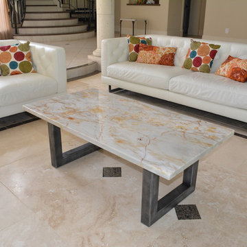 Machia Oro Coffe Table with Steel Base