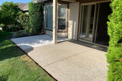 Concrete Patio Deck with 2 types of substrate