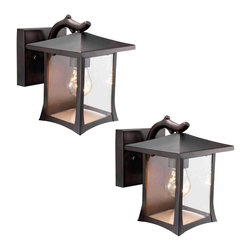 Designers Impressions - Designers Impressions Black Outdoor Patio/Porch Exterior Light Fixtures - Outdoor Wall Lights And Sconces
