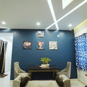 Modern Living Room Interior by Custom Design Interiors Pvt Ltd