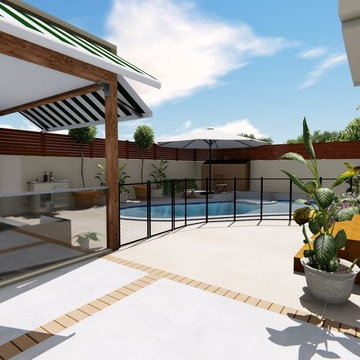 Pool & Cabana | Realistic Renderings