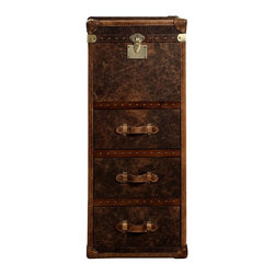 Vintage Steamer Tall Chest - Accent Chests And Cabinets
