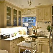 Tiny French Country Kitchen Traditional Sacramento