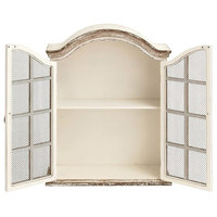 Traditional Looking Wood Metal Wall Cabinet