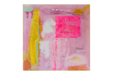 Картина "Абстракция №3 розовая" 60х60 см