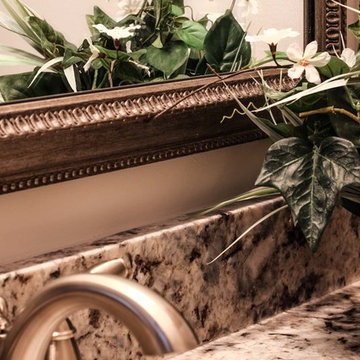 Blue Flower Granite Bathroom Countertops