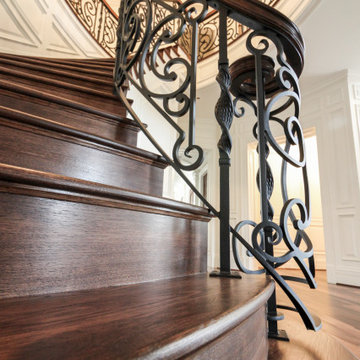 Project #74 | Circular Staircase with Hand-Forged Metal Panels