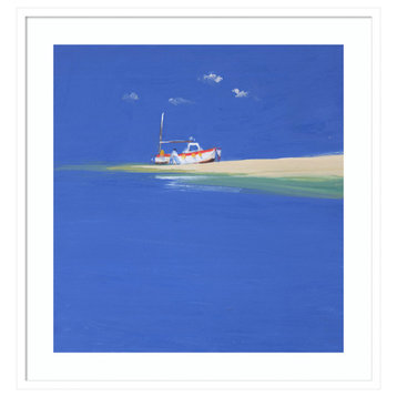 Boat Awaiting the Tide by John Miller Framed Wall Art 32 x 33