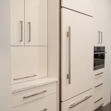 White paneled refrigerator
