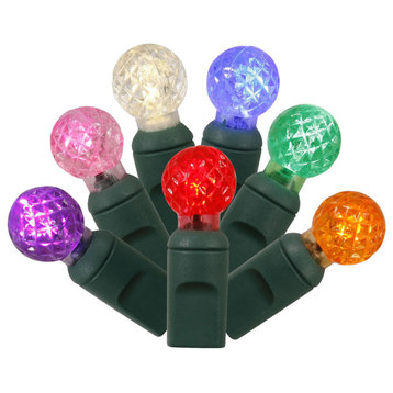 Vickerman X6G9500 Multi-Colored Led Light On Green Wire, Christmas Light Strand