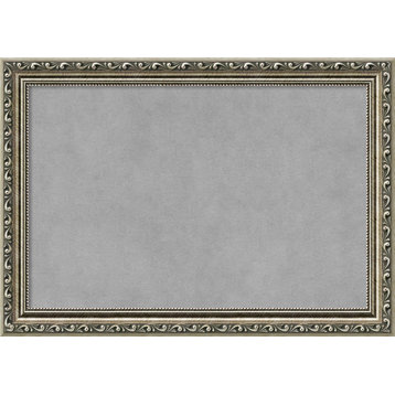 Framed Magnetic Board, Parisian Silver Wood, 20x14