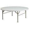 MFO 72'' Round Bi-Fold Plastic Folding Table