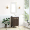 Palos Bath Vanity, Ceramic Top, Spruce Antique Brown, 18", Single Vanity, No Mirror