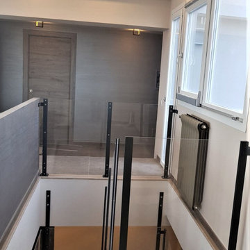 Scala sospesa con tiranti