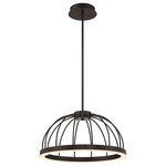 Eurofase - Eurofase Bura 18" LED Pendant, Black - Inspired by the classic bird cage, this discernible form is given a modern touch with a radiant ring of LED. Rich black coloring is found throughout, adding a stylishly sharp intensity that complements its simple frame.