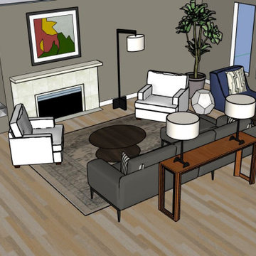 Living Room 3-D Renderings