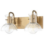 Mitzi by Hudson Valley Lighting - Riley 2-Light Bath-Light, Clear Glass, Finish: Aged Brass - We get it. Everyone deserves to enjoy the benefits of good design in their home - and now everyone can. Meet Mitzi. Inspired by the founder of Hudson Valley Lighting's grandmother, a painter and master antique-finder, Mitzi mixes classic with contemporary, sacrificing no quality along the way. Designed with thoughtful simplicity, each fixture embodies form and function in perfect harmony. Less clutter and more creativity, Mitzi is attainable high design.
