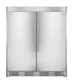 separate refrigerator and freezer in kitchen