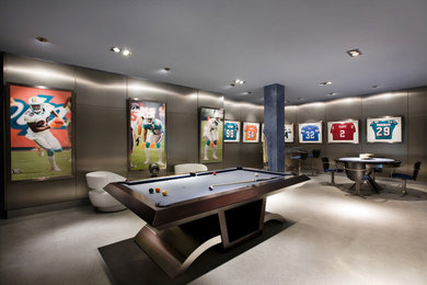 Trendy family room photo in Miami