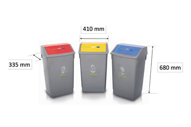 Addis Addis 54 litre mixed bin kit – red / blue / yellow