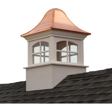 Greenwich Vinyl Cupola With Copper Roof, 42"x65"
