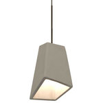 Besa Lighting - Besa Lighting 1XT-SKIPTN-LED-BR Skip - One Light Pendant with Flat Canopy - Our four sided geometrically-shaped Skip natural mini pendant is equipped with a cement-based angle cut shade, while concealing a focused light source for effective task lighting. Produced from natural elements and industrially inspired, this pendant offers a look that will easily merge into the recent urban decorating trend. The 12V cord pendant fixture is equipped with a 10' braided coaxial cord with teflon jacket and a low profile flat monopoint canopy. These stylish and functional luminaries are offered in a beautiful brushed Bronze finish.  Canopy Included: TRUE  Shade Included: TRUE  Cord Length: 120.00  Canopy Diameter: 5 x 5 x 0Skip One Light Pendant with Flat Canopy Tan ShadeUL: Suitable for damp locations, *Energy Star Qualified: n/a  *ADA Certified: n/a  *Number of Lights: Lamp: 1-*Wattage:35w MR16 Halogen bulb(s) *Bulb Included:Yes *Bulb Type:MR16 Halogen *Finish Type:Bronze