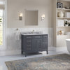 Fairmont Bathroom Vanity, Single Sink, 42", Maple Gray, Freestanding