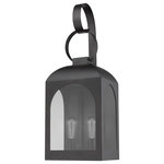 Acclaim Lighting - Madigan 2-Light Oil-Rubbed Bronze Wall Light - Madigan is a modern depiction of an old carriage lantern. The beauty of the design which is straightforward, yet bold and distinctive. Sharp lines and rounded corners work well together. The clear glass sits inside of arched windows.