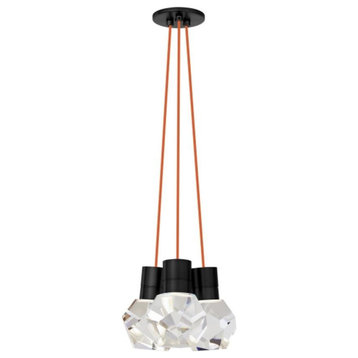 Kira Ceiling Pendant, 3-Light, LED, Black, 10"W (700TDKIRAP3OB-LEDWD 70PGLDG)