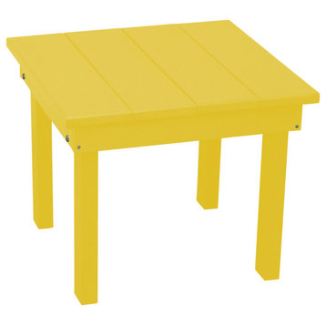 Poly Hampton End Table, Lemon Yellow