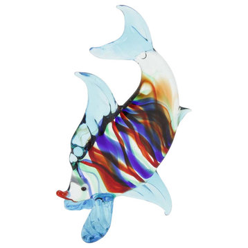 GlassOfVenice Murano Glass Striped Oval-Shaped Fish