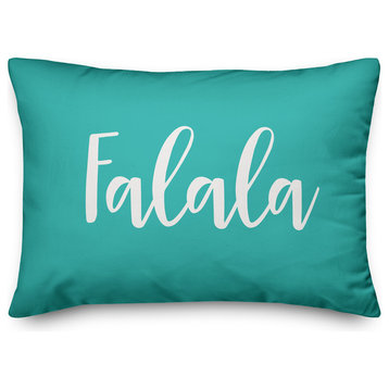 Falala, Teal 14x20 Lumbar Pillow
