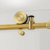 Villena 60" W x 58" H Single Sliding Frameless Tub Door, Brushed Gold, 60 Inches