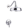 Fontaine by Italia Traditional Shower Set with Rain Can and Valve in Brushed Nic