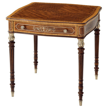 Regency Style Brass Inlaid Side Table