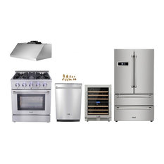 42 Inch Gas And Electric Ranges Houzz 30 Gas Range Thor Kitchen 5 Piece Bundle H5w2 With Lp Conversion