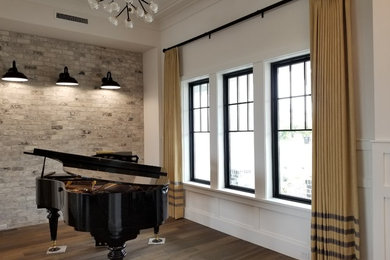 Inspiration for a country living room remodel in Phoenix with a music area