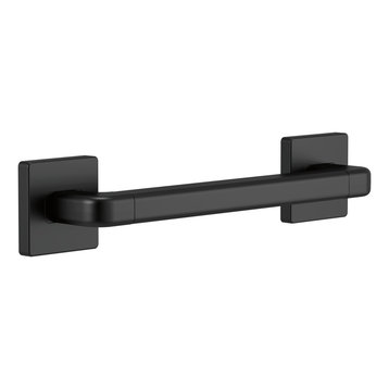 Delta Angular Modern Decorative ADA Grab Bar, 12" Matte Black