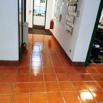 Terracotta Tiled Floor Refurbished in Amersham Council Building