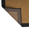 Noble House Pinchas 90x63" Indoor Fabric Border Area Rug in Beige and Black