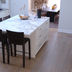 White Oak stained with a water base finish. - Engineered Wood Flooring