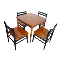 Danish Modern Game Table & 4 Chairs - SOLD - Dining Sets