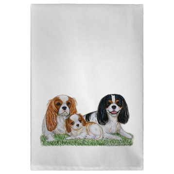 King Charles Spaniels Guest Towel - Two Sets of Two (4 Total)