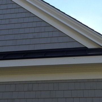 Wood siding, Azek, metal roof, portico